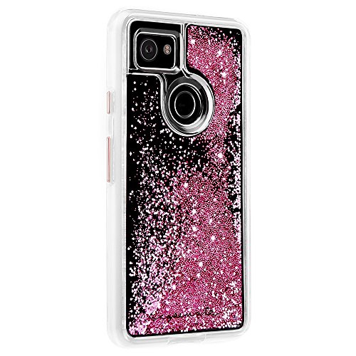 Case-Mate - Google Pixel 2 XL Case - Waterfall - Liquid Glitter Case - Protective Design for Pixel 2 XL - Rose Gold