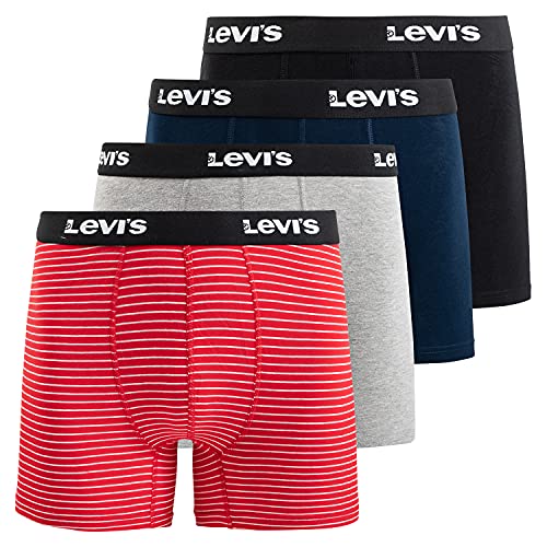 Levi's Mens Stretch Boxer Brief Underwear Breathable Stretch Underwear 4 Pack