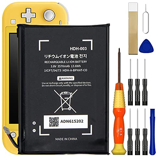 WUHAO Replacement HDH-003 Battery [2024 Upgraded] for Nintendo Switch Lite,Lite HDH-001 Replacement Battery with Adhesive Tape Tool Repair Kit
