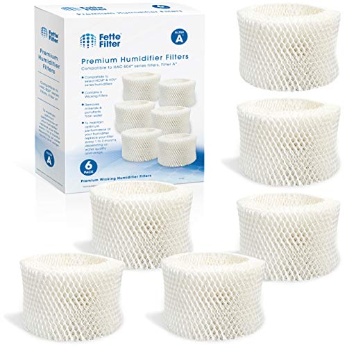 Fette Filter -Premium Humidifier Filters Compatible with Honeywell Humidifier Filter HAC-504, HAC-504AW & Honeywell Filter A & Cool Mist Humidifiers- Pack of 6