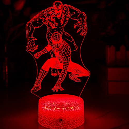 HONRG Kids Lamp Superhero Night Light for Kids Room Decor Table Lamps with Remote Control and Touch16 Colors Birthday Gifts Christmas Gifts for Boys Girls