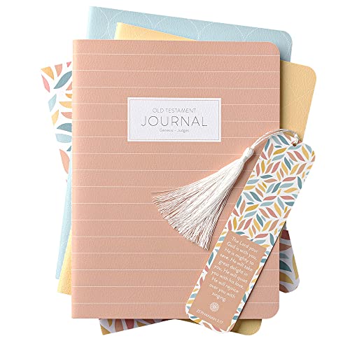 PPP Old Testament Bible Journal - (Pack of 4) | 6' x 8' | 72 Pages | Bible Reading Checklist | Bookmark Printed with Zephaniah | Scripture Notebook | Inspirational Journal | Christian Art Gift