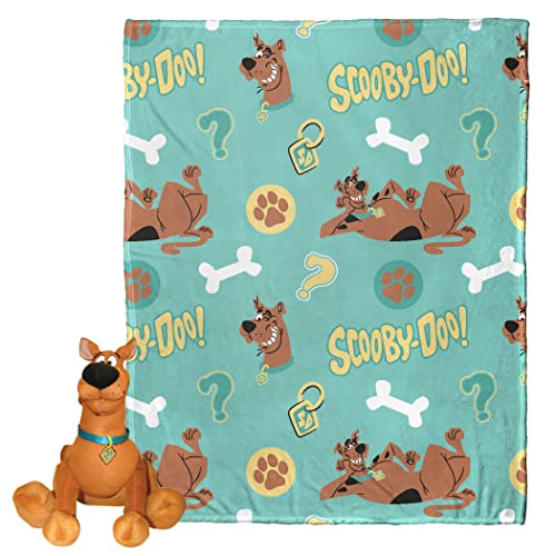 Northwest Character Hugger Pillow & Silk Touch Throw Blanket Set, 40' x 50', Scooby Doo - Ruh Roh