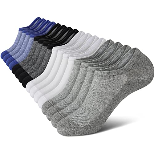 wernies No Show Men Socks, Low Cut Ankle Sock, Men Short Socks Casual Cotton Socks Size 11-13