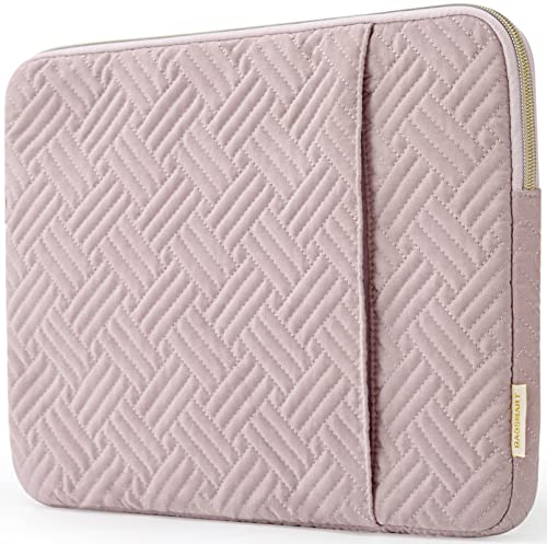 BAGSMART Laptop Sleeve Bag Compatible with MacBook Air/Pro, 13-13.3 inch Notebook, Compatible with MacBook Pro 14 Inch, MacBook Air M2 Sleeve 13 Inch, Repellent Protective Case with Pocket, Pink