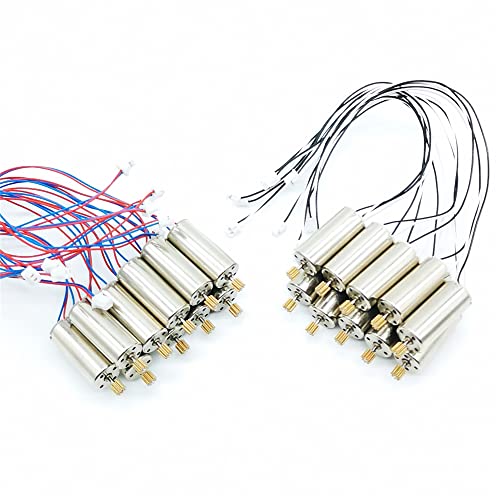 10PCS 3.7V 8520 8.5x20mm Mini Coreless Motor With Gear CW CCW For Tiny Micro Indoor FPV Racing Quadcopter Brush - (Speed(RPM): 10PCS Red And Blue)