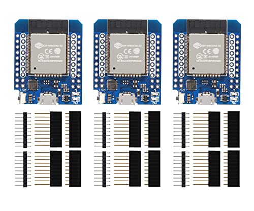 HiLetgo 3pcs ESP32 Mini ESP-WROOM-32 Development Board WLAN WiFi Bluetooth IoT Development Board