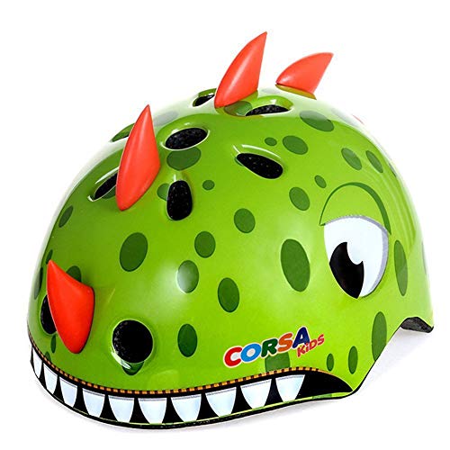 Kids Toddler Dinosaur Bike Helmet, Adjustable and Multi-Sport for Child Boys and Girls, 2 Sizes (Dinosaur, Small)