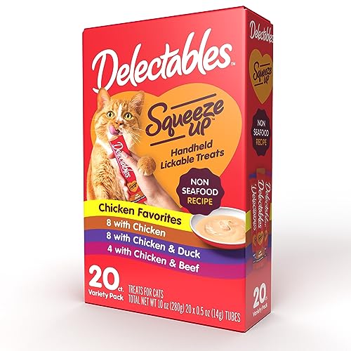 Delectables Squeeze Up Non-Seafood Variety Pack Lickable Cat Treat, 20 Count (Pack of 1)