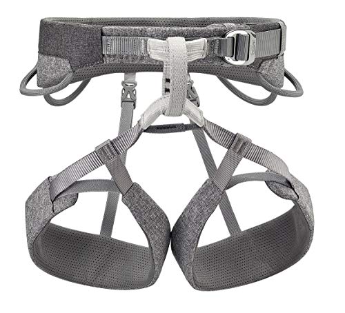 Petzl SAMA Unisex Harness - Rock Climbing Harness for The Gym, Crag, or Multi-Pitch Routes - Grey - M