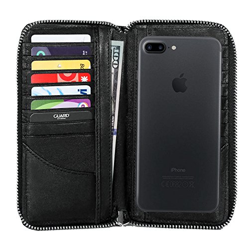 Deluxe wallet, genuine leather zipper wallet for men, phone case, card holder, cash holder wallet.
