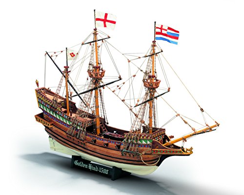 Mamoli MV30 - Golden Hind - Wood Plank-On-Bulkhead Model Ship Kit - Scale: 1/53 Length: 495 mm (20'), Height: 408mm (16')