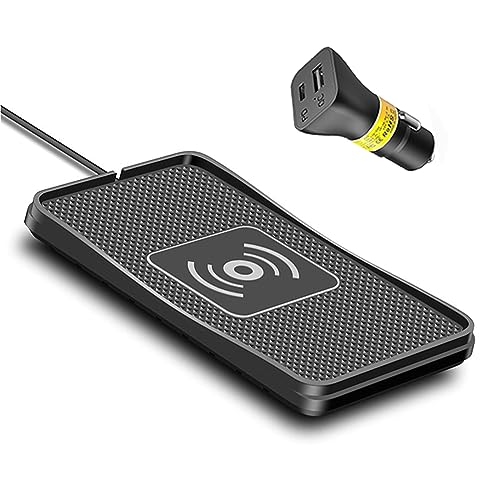 Wireless Charger,POLMXS 10W Wireless car Charger Charging pad Fast Wireless Phone Charger pad Andriod Cell Phone Wireless Charging mat Galaxy Note10/S21/S10/S9/S22(C3)