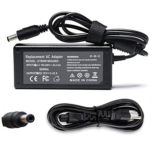 19V 3.42A 65W AC Charger Compatible with Toshiba Satellite PA3714U-1ACA PA3917U-1ACA PA3715U-1ACA C55 C55T-A5222 C655 C855D L305D L505 L655 L755 A665 A505 P755 P775 P855 P875 Adapter 5.5x2.5mm