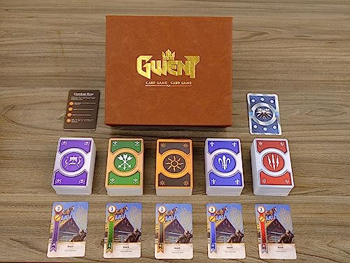 The Gwent Cards Set | Complete Collection with 5 Decks, 527 Premium Cards, Leather Case, Playmat, Map mat and DLC Expansion - The Ultimate Gwent Gaming Experience!