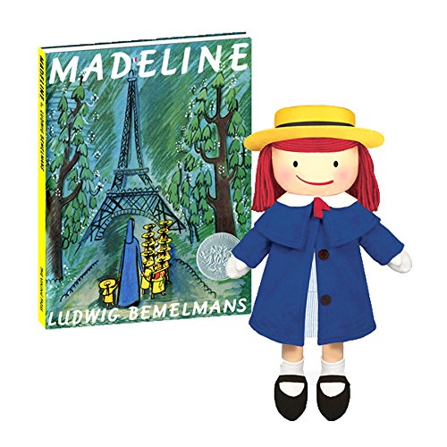 YOTTOY Madeline Doll from The Madeline Books 16 Inch Doll & Hardcover Madeline Book 8.5' x 12'
