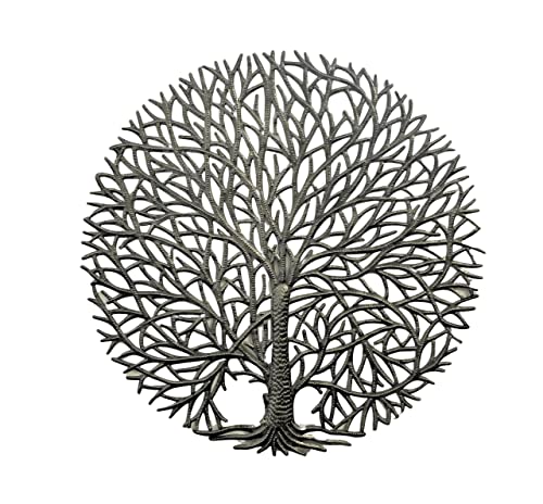 Tree of Life Wall Hanging Plaque, Fall Home Decor, Indoor Outdoor, Handmade, Haitian Fair Trade 23 Inches