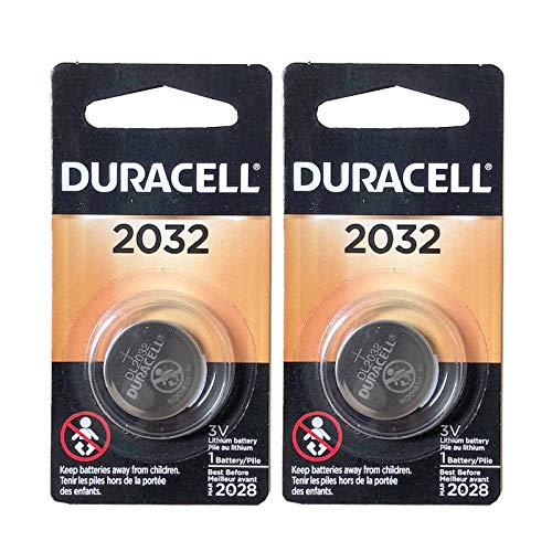 2X Duracell DL2032 3V Lithium Coin Cell Battery CR2332, BR2332, DL2032, SB-T15, 2032, EA2032C, ECR2032, L14, L2032, LF1/2V, BR2032