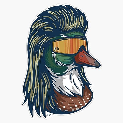 Duck Mullet Sticker Bumper Sticker Vinyl Decal 5'
