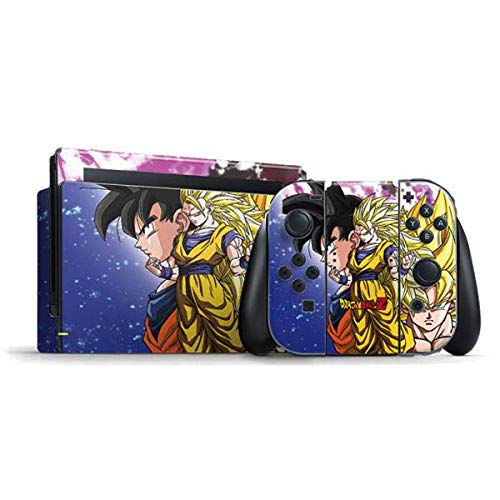 Skinit Decal Gaming Skin Compatible with Nintendo Switch Bundle - Officially Licensed Dragon Ball Z Dragon Ball Z Goku Forms Design