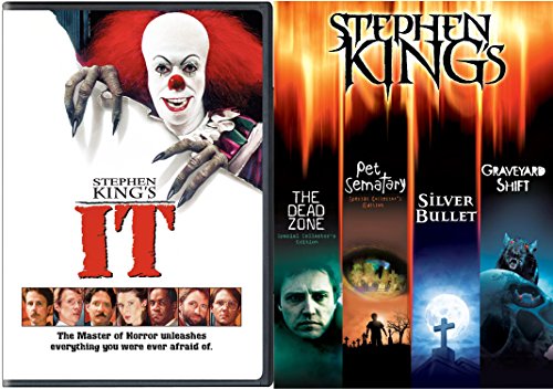 Stephen King Collection It + The Dead Zone, Pet Cemetery, Graveyard Shift, Silver Bullet, Movie Feature Master of Horror & Suspense Possession & Fear