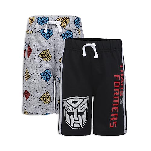 Hasbro Transformers Boys’ 2 Pack Shorts for Little Kids – Grey/Black