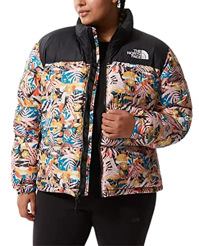 THE NORTH FACE Women's Plus 1996 Retro Nuptse Down Puffer Jacket (as1, alpha, 2x, plus, regular, TNF Black International Womens Collection Print)