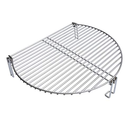 Onlyfire Stainless Steel Grill Expander Cooking Grate Fits for Charcoal Kettle Grills Like Weber,Char-Broil and Ceramic Grills Like Large Big Green Egg,Kamado Joe Classic,Pit Boss,Louisiana