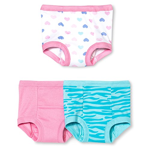 Gerber Little Girls 3-Pack Training Pant - Hearts (2T)