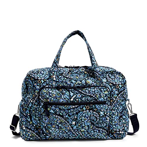 Vera Bradley Women's Cotton Weekender Travel Bag, Dreamer Paisley - Recycled Cotton, One Size