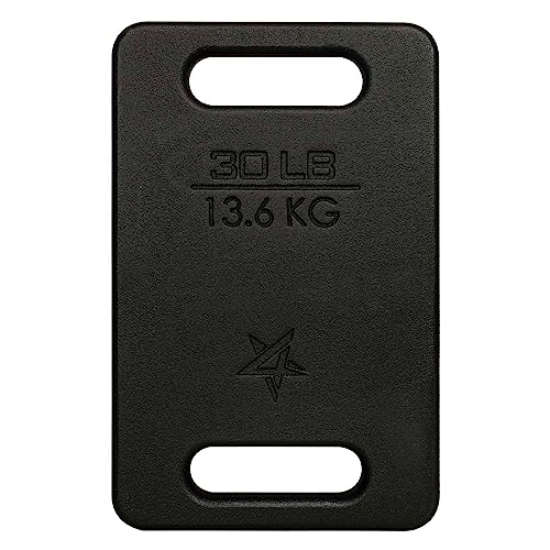 Yes4All Cast Iron Ruck Plate, Weighted Plate for Rucking, Swings, Squat, Strength Training, Fitness Workout, and Home Exercises - 30LBS