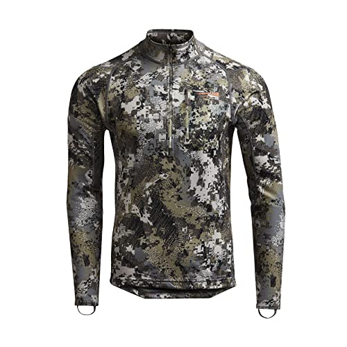 Sitka Men's Core Midweight Zip-T Long Sleeve Hunting Shirt, Optifade Elevated II, L