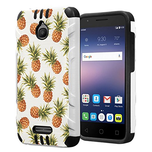 Capsule Case Compatible with Alcatel Onetouch Pixi Avion, Alcatel Streak, Alcatel Acquire, Alcatel Dawn, Alcatel Ideal [Dual Layer Slim Defender Armor Combat Case] - (Pineapple)