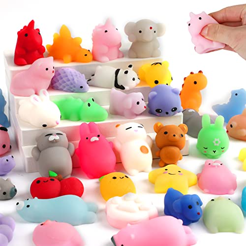 Bingcute 24Pcs Mochi Squishy Toys,Valentines Day Gifts for Kids Classroom, Kawaii squishies Toys Party Favors for Kids, Stress Relief Toys Squeeze Toys Easter Egg fillers Toy Easter Basket Stuffers