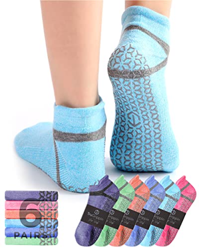 TruGrippin Grip Socks for Women | Pilates Socks with Grips for Women | Non Skid Socks Womens | No Slip Socks Women | Pilates Socks Women