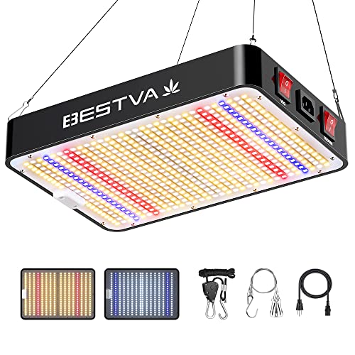 BESTVA 2024 Newest Upgrade 1000W Led Grow Light 3x3ft Coverage with High Yield Diodes Full Spectrum LED Grow Lights for Indoor Plants Greenhouse Veg Bloom Light Hydroponic Grow Lamp