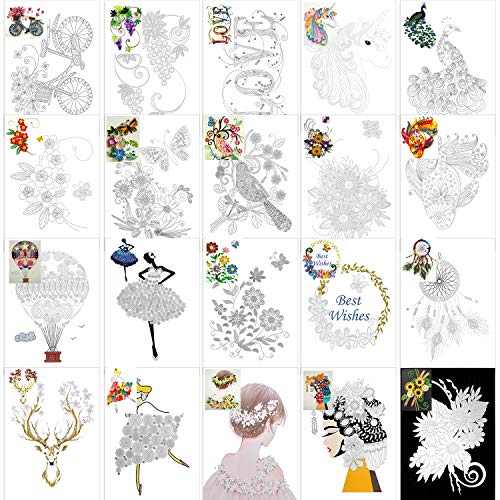 Konsait 20 Pack Paper Quilling Accessories Kits, Paper Quilling Making Design Drawing Papers Quilling Supplies for Adults Quilling Art Paper DIY Drawing Handcraft Handmade