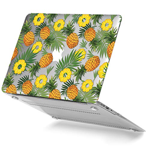 GMYLE MacBook Air 13 Inch Case A1466 A1369 Old Version 2010 2017, Hard Shell Plastic Clear Crystal Glossy Snap On Cover (Pineapple The Tropical Fruit)