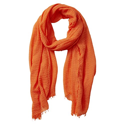 Hadley Wren womens Classic Soft Solid Lightweight Oblong Fashion Scarf, Orange, One Size US