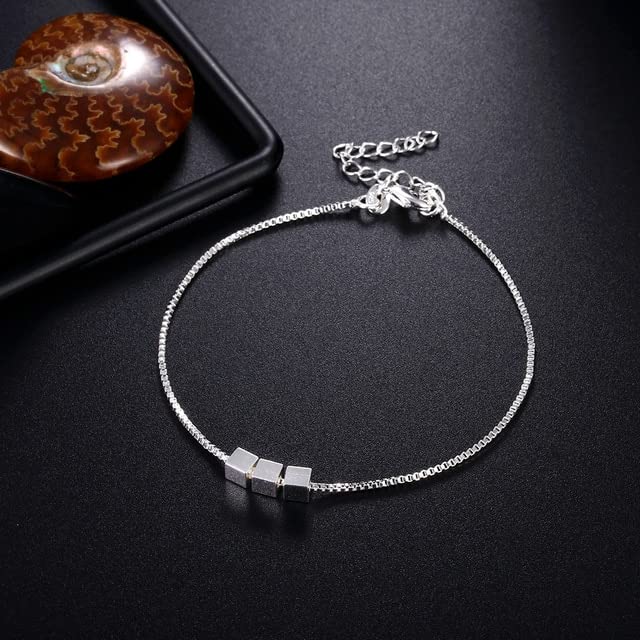 Charms Pendant Beautiful Elegant Wedding Women Cute Silver Color Chain Bracelet Fashion Anklet Jewelry Lh030