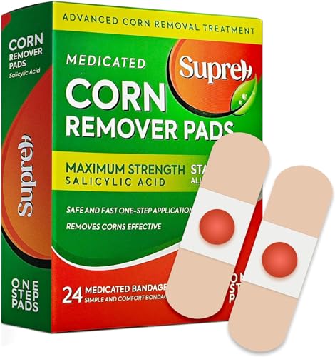 Corn Removers for Feet & Toes: Corn Removal with 40% Salicylic Acid, Foot Callous Remover - Corn Pads 24 Pack