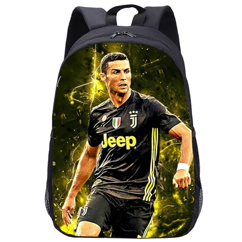 UMocan Cristiano Ronaldo Lightweight Bookbag,CR7 Casual Waterproof Daypack Graphic Large Travel Knapsack