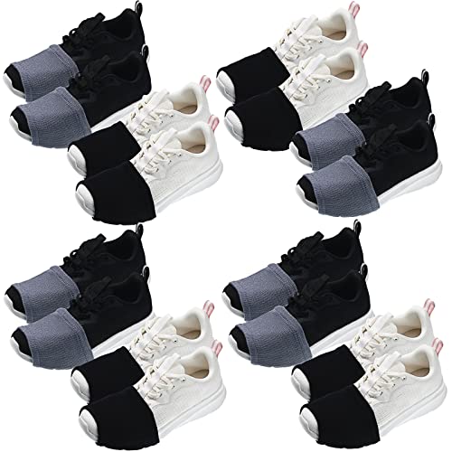 8 Pairs Dance Socks over Shoes Dancing Socks for Dancer Women Dance Shoe Covers (Black, Dark Gray)