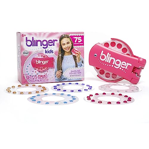 Blinger Dazzling Collection - Comes with Glam Styling Tool & 75 Gems - Load, Click, Bling! Hair, Fashion, Anything!