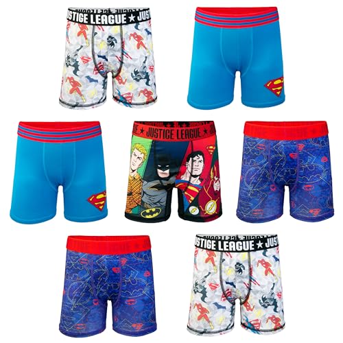 DC Comics Superhero Boxer Briefs Multipacks with Batman, Flash, Superman & more, sizes 4, 6, 8, 10, 12