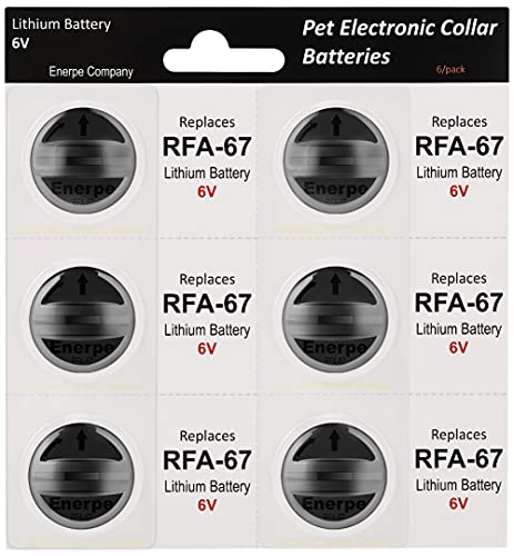 Enerpe RFA-67 RFA-67D-11 6V Replacement Battery Long-Lasting & High Capacity Compatible with PetSafe Electronic Collars Pack of 6