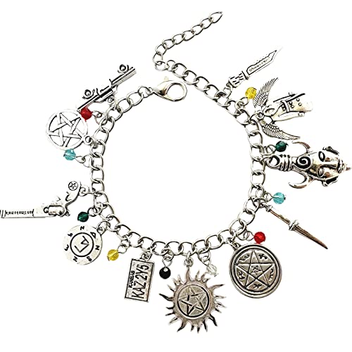 AYJBDGR Universe of Fandoms TV Movies Show Original Design Quality Anime Cosplay Jewelry Cartoons Supernatual Charm Bracelet Gifts for Women
