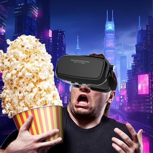 Head Mounted HD VR Smart Glasses, 360 ° Virtual Reality Game Video, Blue Eye Protection VR Digital Glasses Support for Android & iOS Smartphones, Gifts for Children Family Friend