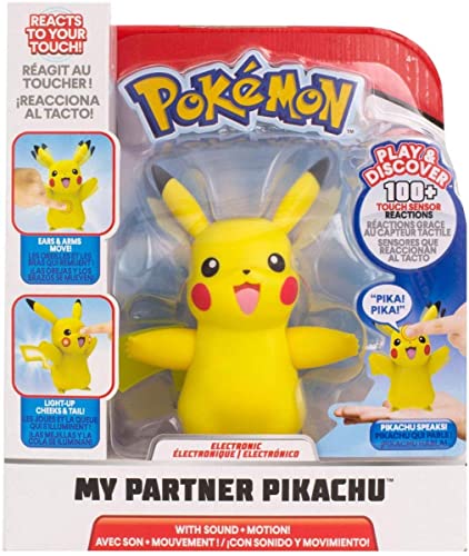 Pokémon Electronic & Interactive My Partner Pikachu - Reacts to Touch & Sound, Over 50 Different Interactions with Movement and Sound - Eevee Dances, Moves & Speaks - Gotta Catch ‘Em All