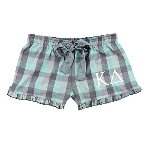 Kappa Delta Flannel Boxer Shorts - Plaid (M 6/8, Mint)